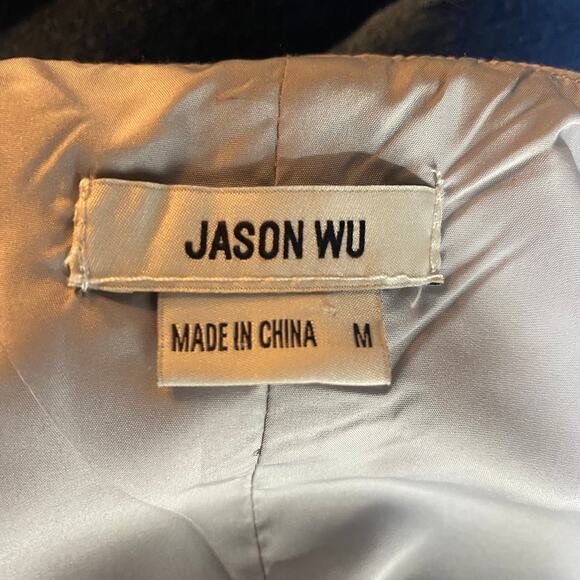 Jason Wu Waistcoat Vest Cropped Button Front V Neck Light Gray Womens Medium - Picture 7 of 8